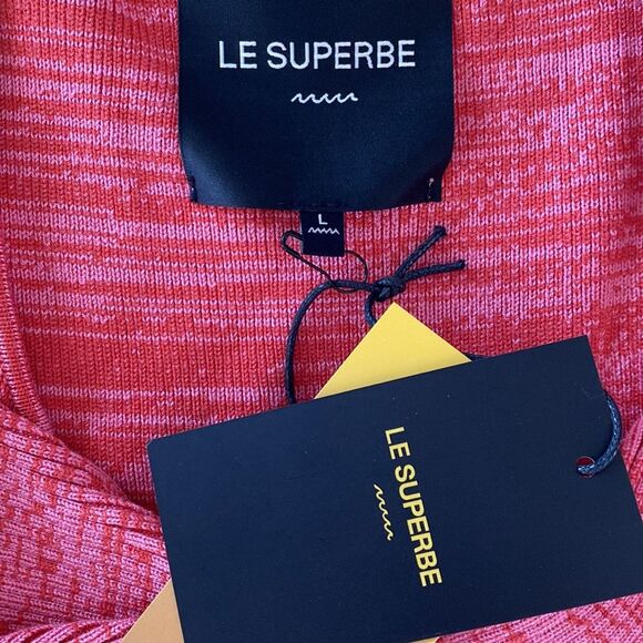 Le Superbe Twisted Sister Long Sleeve Knit Top in Red She Said Soft Viscose - Picture 8 of 16